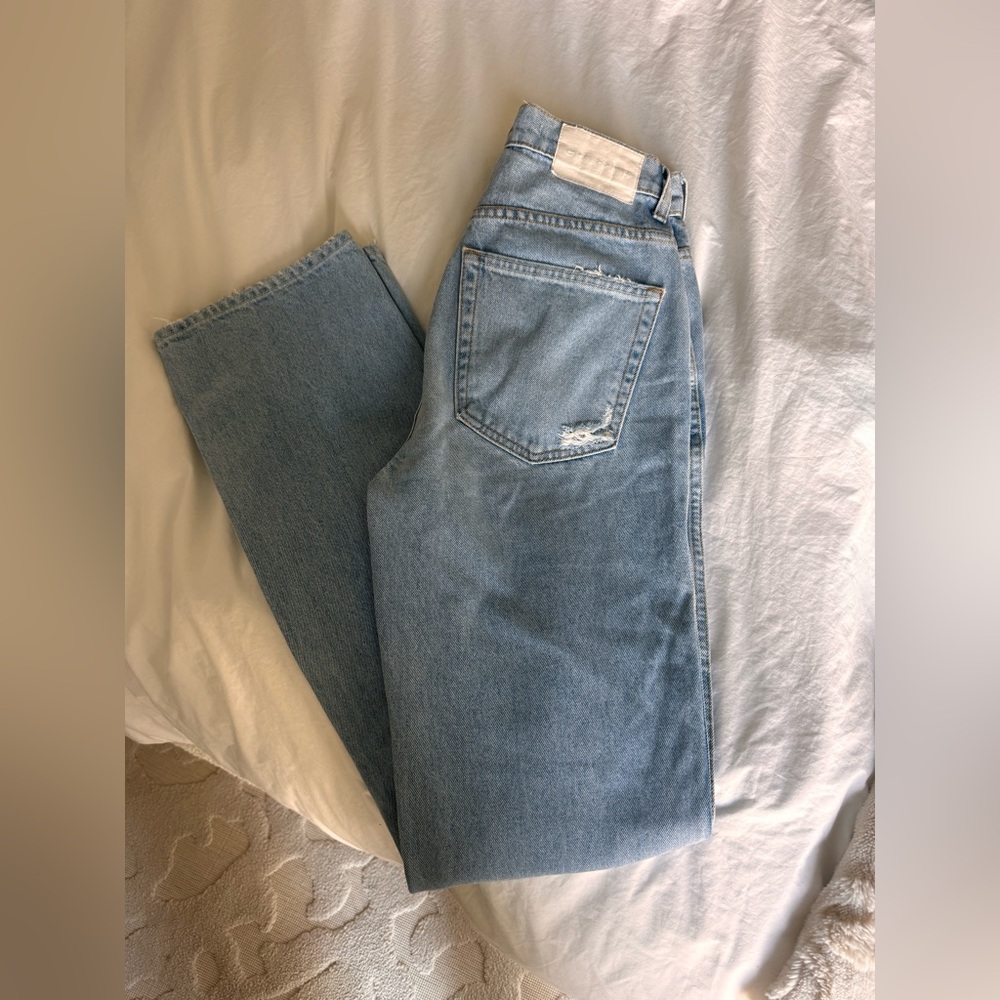 Sara Super High Rise Slim Straight Jeans in Red Rock - Picture 5 of 6
